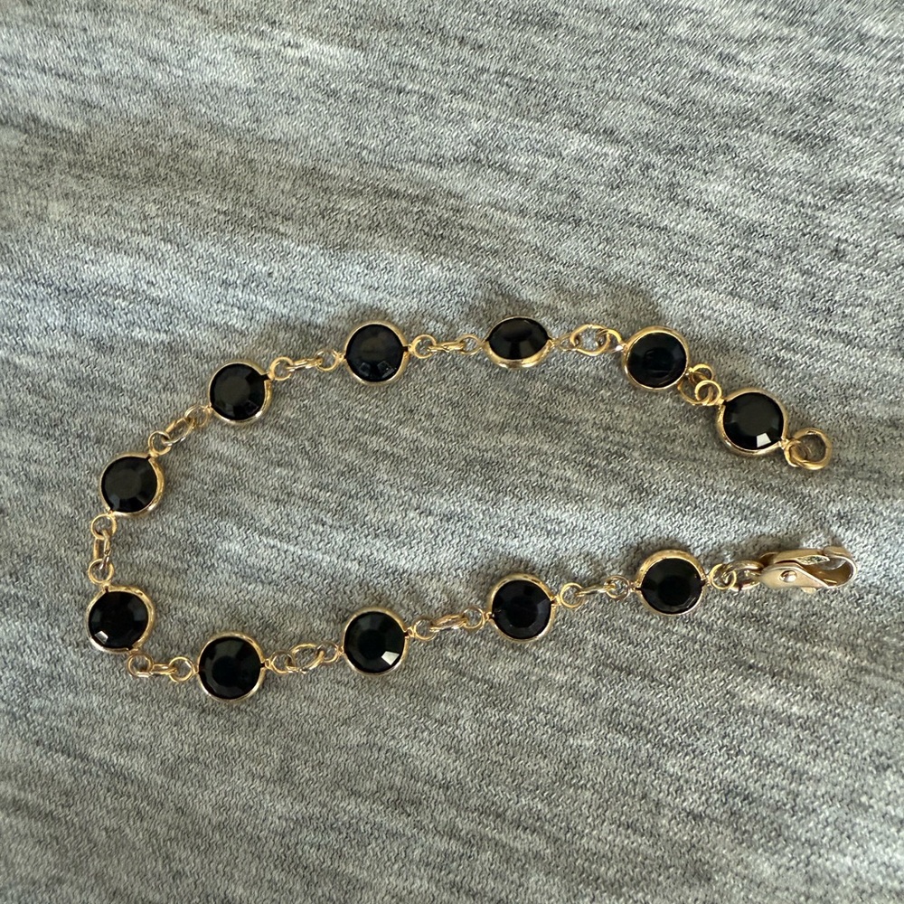 Minimalist Gold and Black Bracelet